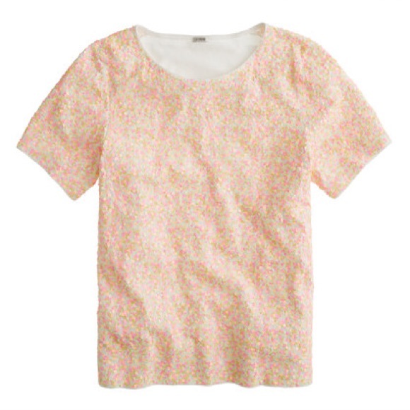 J. Crew cluster confetti pink sequin T. LIKE NEW! - Picture 4 of 8